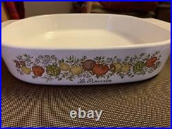 Vintage Corning Ware Spice of Life a-10-b Le Romarin 10 x 10 x 2 inches