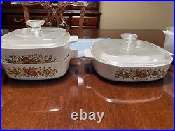Vintage Corning Ware Spice of Life set with Teapot, Excellent Condition