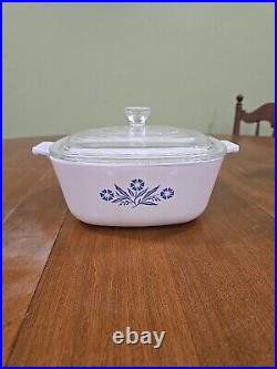 Vintage Corning Ware. Unique Blue Cornflower. 1 1/2 Qt. With The Lid