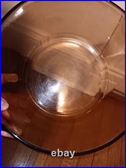 Vintage Corning Ware Visions Amber Glass Pyrex 12Piece Cookware Pot Set w 5 Lids