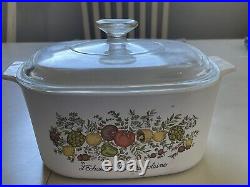 Vintage Corning Ware a-3-b, 3 Quart Withlid L'Echalote La Marjolaine. Pre-owned
