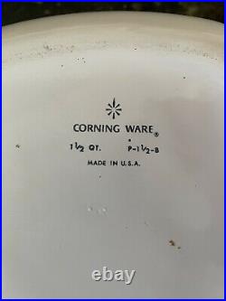 Vintage Corning Ware blue cornflower 1 1/2 Qt. P-1 1/2-B With Cover