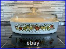 Vintage Corning Ware with Pyrex Lid Spice of Life Le Romarin A-10-B RARE