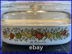 Vintage Corning Ware with Pyrex Lid Spice of Life Le Romarin A-10-B RARE