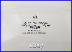 Vintage Corning ware blue flower 1 1/2 Qt. Baking Dish with Lid