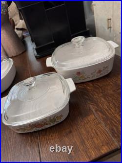 Vintage CorningWare L'Echalote 1970s Casserole Dish (2pc)