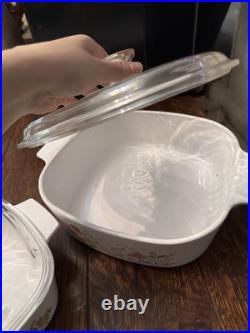 Vintage CorningWare L'Echalote 1970s Casserole Dish (2pc)