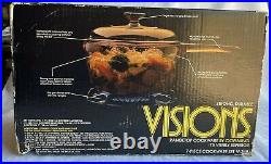 Vintage CorningWare Visions Rangetop Cookware 7 Piece Set V-268 Factory Sealed
