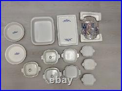 Vintage Corningware Blue Cornflower 18 Piece Set