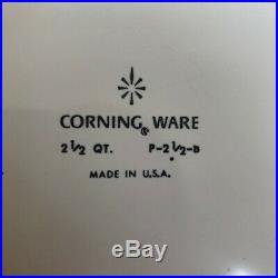 Vintage Corningware Blue Cornflower 2.5 Qt Dish with Lid USA