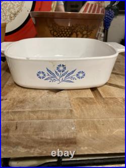 Vintage Corningware Blue Cornflower Pyrex 5 Piece Baking Dish Set