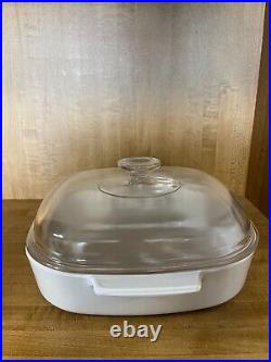 Vintage Corningware Blue Flower Casserole Dish and Lid