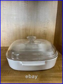 Vintage Corningware Blue Flower Casserole Dish and Lid