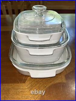 Vintage Corningware Spice Of Life Set Of Three-All With Lids