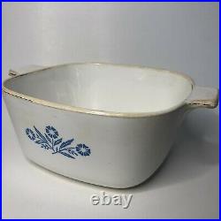 Vintage Early 60's Corning Ware Blue Cornflower 1.75 qt Pre Series Number