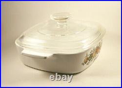 Vintage L' Echalote Corning Ware Spice of Life 1 Qt Dish withGlass Lid