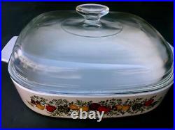 Vintage Le Romarin Corning Ware Spice of Life A-22-B Casserole Dish Pyrex Lid
