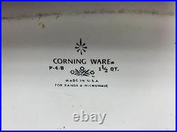 Vintage Original Corning Ware P-4-B 1 1/2QT Made in USA (9''X6'')