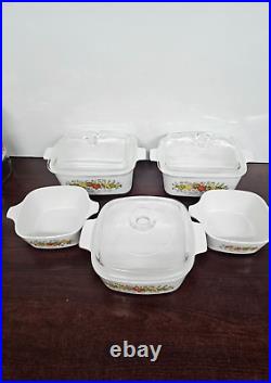 Vintage Original (French Wording) Spice Of Life Corning Ware Set Of 10