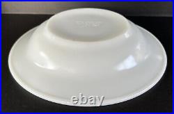 Vintage PYREX Pasta Bowls 9 1/8 Set of 7 White Blue Rim Corning