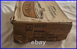 Vintage Pyrex BIG BERTHA 664 Old Orchard Gold/Brown 4 Qt 4L Casserole Dish withLid Vintage Pyrex BIG BERTHA 664 Old Orchard Gold/Brown 4 Qt 4L Casserole Dish withLid