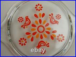 Vintage Pyrex Friendship 3pc Casserole Set 473 474 475 Bowls NOS / Lids CHIPPED