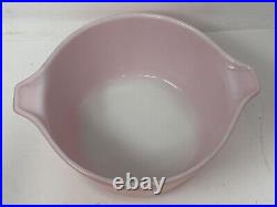 Vintage Pyrex Pink Gooseberry Set of 3 Casserole Dishes with Lids 471 472 473