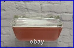 Vintage Pyrex Pink Scroll Space Saver Casserole Dish With Lid 575 B 2 Qt