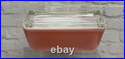 Vintage Pyrex Pink Scroll Space Saver Casserole Dish With Lid 575 B 2 Qt