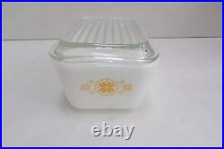 Vintage Pyrex Town And Country Refrigerator Dishes Complete Set With Clear Lids