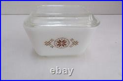 Vintage Pyrex Town And Country Refrigerator Dishes Complete Set With Clear Lids