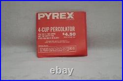 Vintage Pyrex Ware by Corning 4 Cup Percolator 7754 New in Open Box