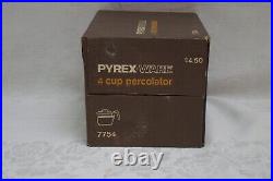 Vintage Pyrex Ware by Corning 4 Cup Percolator 7754 New in Open Box