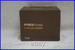 Vintage Pyrex Ware by Corning 4 Cup Percolator 7754 New in Open Box