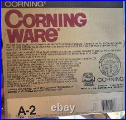 Vintage RARE CORNING WARE BLUE CORNFLOWER 2 QT CASSEROLE DISH A-2 PYREX LID NIB