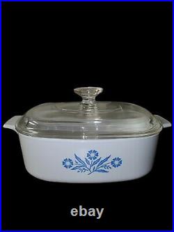 Vintage RARE Corning Ware Blue Cornflower Casserole Dish Set 12 pieces With Lids