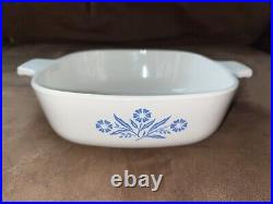Vintage Rare Corning Ware Blue Cornflower Casserole Dish P-1-b 1 Quart Perfect