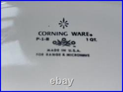 Vintage Rare Corning Ware Blue Cornflower Casserole Dish P-1-b 1 Quart Perfect