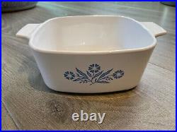Vintage Rare Corningware Blue Cornflower Casserole Dish A-1 1/2 -b
