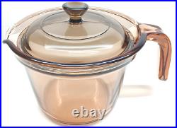Vintage Rare TEAPOT Corning VISIONS Pyrex Amber Glass Coffee kettle Bent Handle Vintage Rare TEAPOT Corning VISIONS Pyrex Amber Glass Coffee kettle Bent Handle