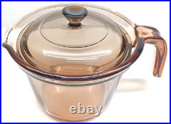 Vintage Rare TEAPOT Corning VISIONS Pyrex Amber Glass Coffee kettle Bent Handle Vintage Rare TEAPOT Corning VISIONS Pyrex Amber Glass Coffee kettle Bent Handle