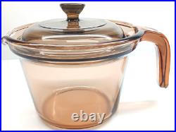 Vintage Rare TEAPOT Corning VISIONS Pyrex Amber Glass Coffee kettle Bent Handle Vintage Rare TEAPOT Corning VISIONS Pyrex Amber Glass Coffee kettle Bent Handle