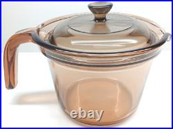 Vintage Rare TEAPOT Corning VISIONS Pyrex Amber Glass Coffee kettle Bent Handle Vintage Rare TEAPOT Corning VISIONS Pyrex Amber Glass Coffee kettle Bent Handle