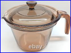Vintage Rare TEAPOT Corning VISIONS Pyrex Amber Glass Coffee kettle Bent Handle Vintage Rare TEAPOT Corning VISIONS Pyrex Amber Glass Coffee kettle Bent Handle