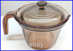 Vintage Rare TEAPOT Corning VISIONS Pyrex Amber Glass Coffee kettle Bent Handle Vintage Rare TEAPOT Corning VISIONS Pyrex Amber Glass Coffee kettle Bent Handle