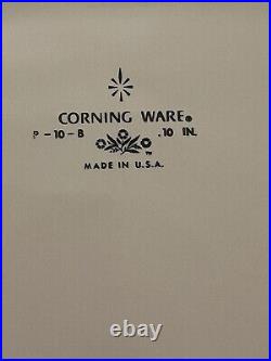 Vintage Rare corning ware blue cornflower p-10-b 10 in With Original Lid