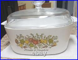 Vintage Retro Corning Ware Spice of Life 5L Casserole Dish withLid