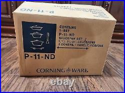 Vintage Saucepan Set By Corning Ware P-11-nd