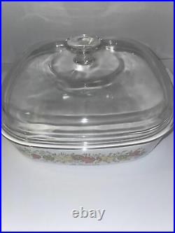 Vintage Spice Of Life LA ROMARIN Corning Ware A-10-B Casserole Dish 10x10x2 wLid