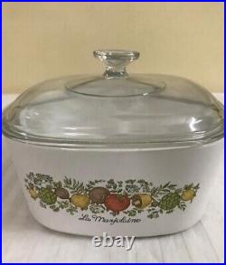 Vintage The Spice of Life Corning Ware Casserole with Lid A-3-B (3L)
